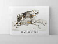 
              Jean Bernard - A dog bites another sitting dog
            