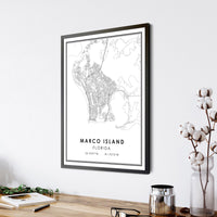 
              Marco Island, Modern Map Print 
            