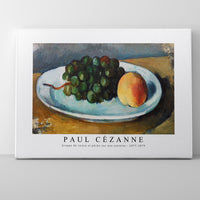 Paul Cezanne - Grapes and Peach on a Plate (Grappe de raisin et pêche sur une assiette) 1877-1879