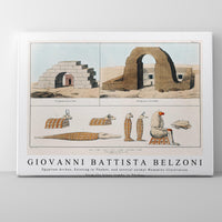 Giovanni Battista Belzoni - Egyptian Arches, Existing in Thebes, and several animal Mummies illustration from the kings tombs in Thebes by Giovanni Battista Belzoni 1778-1823