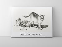 
              Gottfried Mind - cat and three playful kittens by Gottfried Mind (1768-1814)
            