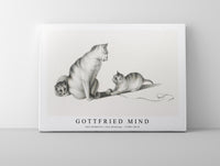 
              Gottfried Mind - Illustration of two domestic cats playing by Gottfried Mind (1768-1814)
            