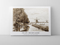 
              Jean Bernard - Landscape with a canal and two mills
            
