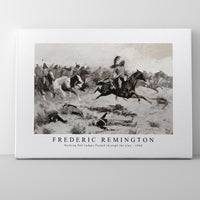 Frederic Remington - Rushing Red Lodges Passed through the Line-1900
