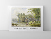 
              Georgius Jacobus Johannes - Landschap met figuren in een roeibootje
            