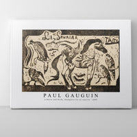 Paul Gauguin - A Horse and Birds, headpiece for Le sourire 1889