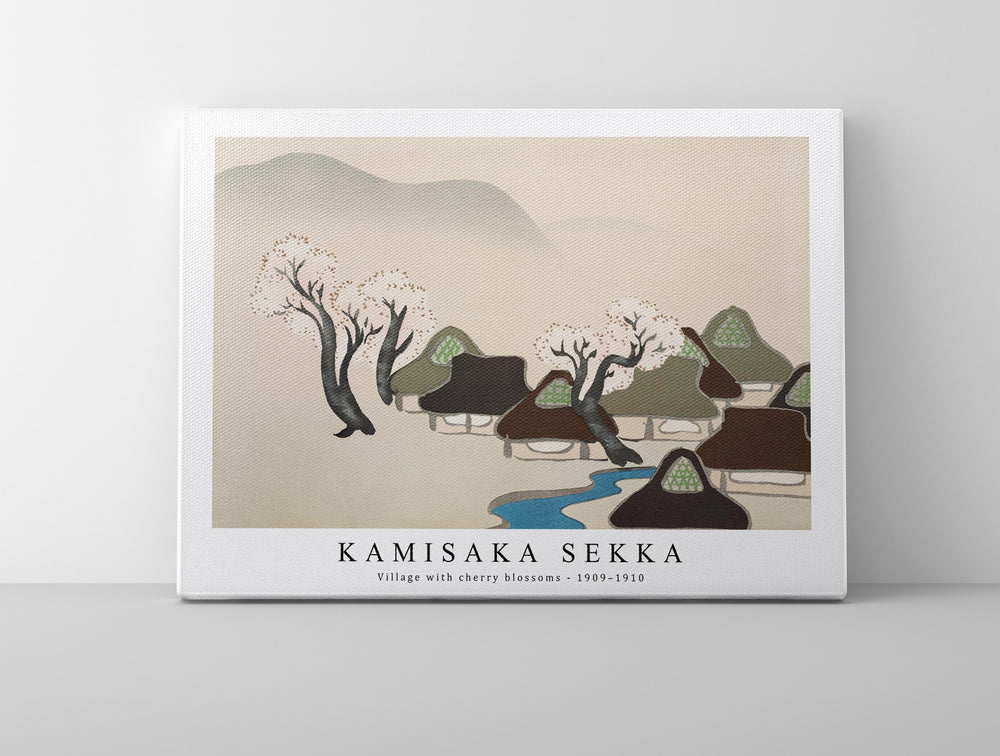 Kamisaka Sekka - Village with cherry blossoms from Momoyogusa–Flowers of a Hundred Generations (ca. 1909–1910)