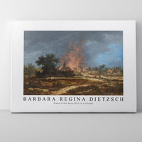 Barbara Regina Dietzsch - Brand in Een Dorp (Fire in a village)