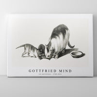 Gottfried Mind - cat and kittens by Gottfried Mind (1768-1814)