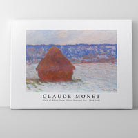 Claude Monet - Stack of Wheat, Snow Effect, Overcast Day 1890-1891