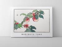 
              Morimoto Toko - Caterpillar on a peach tree illustration from Churui Gafu (1910)
            