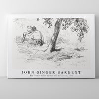 John Singer Sargent - Boy and Girl Seated by Tree from Scrapbook (1875)