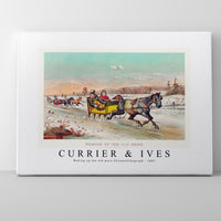 Currier & Ives - Waking up the old mare Chromolithograph-1881