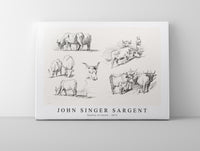 
              John Singer Sargent - Studies of Cattle (ca. 1872)
            