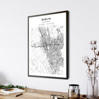 
              Dublin, California Scandinavian Map Print 
            