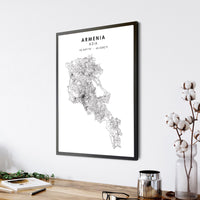 
              Armenia, Asia Scandinavian Style Map Print 
            