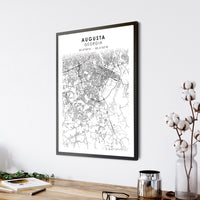 
              Augusta, Georgia Scandinavian Map Print 
            