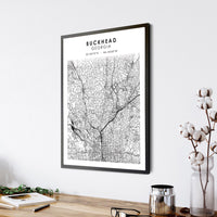 
              Buckhead, Georgia Scandinavian Map Print 
            