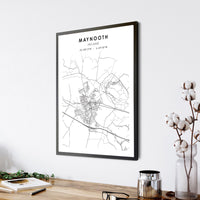 
              Maynooth, Ireland Scandinavian Style Map Print 
            