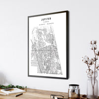 
              Jupiter, Florida Scandinavian Map Print 
            