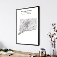 
              Connecticut, United States Scandinavian Style Map Print 
            