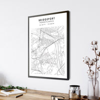 
              Bridgeport, Pennsylvania Scandinavian Map Print 
            