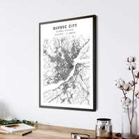 
              Quebec City, Québec Scandinavian Style Map Print 
            