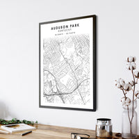 
              Audubon Park, Kentucky Scandinavian Map Print 
            