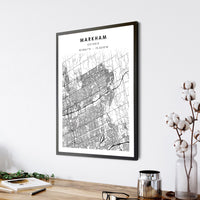 
              Markham, Ontario Scandinavian Style Map Print 
            