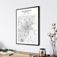 
              Gainesville Georgia Scandinavian Map Print 
            