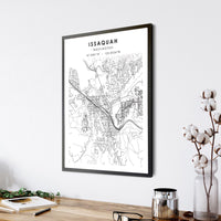 
              Issaquah, Washington Scandinavian Map Print 
            