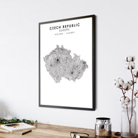 
              Czech Republic Scandinavian Style Map Print    
            