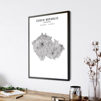 Czech Republic Scandinavian Style Map Print    