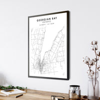 Georgian Bay, Ontario Scandinavian Style Map Print 
