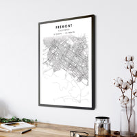 
              Fremont, California Scandinavian Map Print 
            