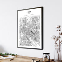 
              Rome, Italy Scandinavian Style Map Print 
            