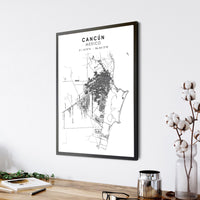 
              Cancún, Mexico Scandinavian Style Map Print
            
