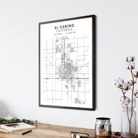 
              El Centro, California Scandinavian Map Print 
            