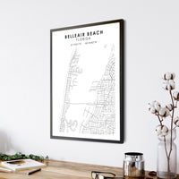 
              Belleair Beach, Florida Scandinavian Map Print 
            