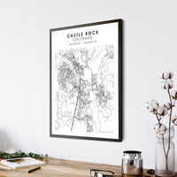 
              Castle Rock, Colorado Scandinavian Map Print 
            