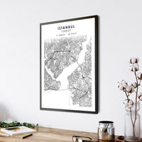 
              Istanbul, Turkey Scandinavian Style Map Print 
            