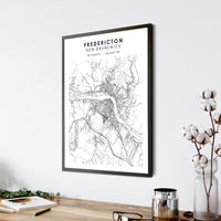 
              Fredericton, New Brunswick Scandinavian Style Map Print
            