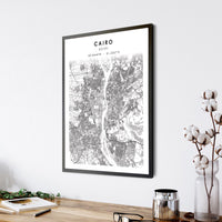 
              Cairo, Egypt Scandinavian Style Map Print 
            