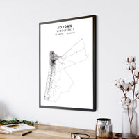 
              Jordan Scandinavian Style Map Print 
            