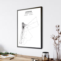 Jordan Scandinavian Style Map Print 