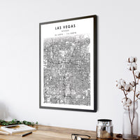
              Las Vegas, Nevada Scandinavian Map Print 
            