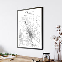 
              Napa Valley, California Scandinavian Map Print 
            