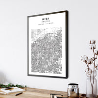 
              Mesa, Arizona Scandinavian Map Print 
            