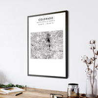 
              Colorado, United States Scandinavian Style Map Print 
            