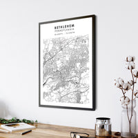 
              Bethlehem, Pennsylvania Scandinavian Map Print 
            